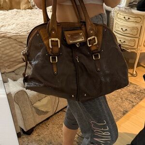 Chloe **RARE**. Paddington Lock Patent Leather Double-Handle Satchel Bag vintage